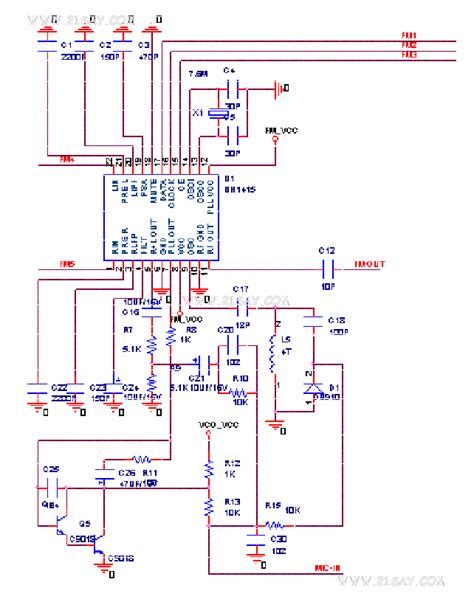 BH1415F FM Stereo PLL Transmitter Signal Processing Circuit Diagram