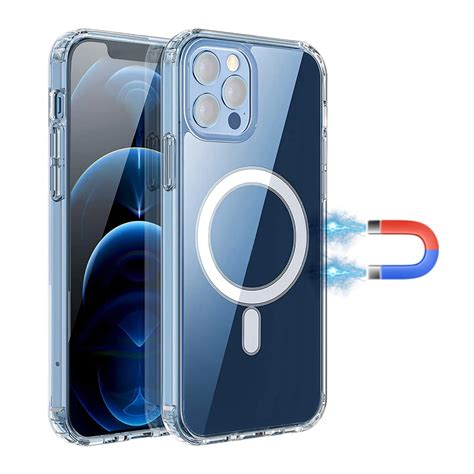 magnetic phone case magsafing transparent clear shockproof phone case