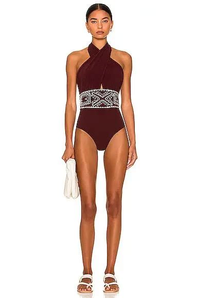 Buy Johanna Ortiz Sunken Glory One Piece Swimsuit In Brown Argan At