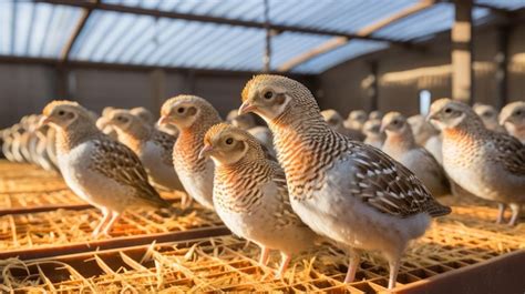 Premium AI Image | Quail Farming and Agriculture