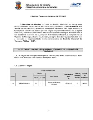 Preenchível Disponível ESTADO DO RIO DE JANEIRO MUNICIPIO DE Fax