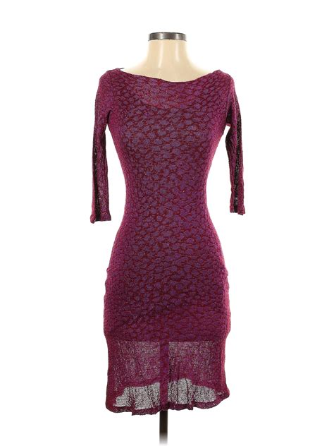 Cecilia Prado Solid Burgundy Casual Dress Size S 77 Off Thredup