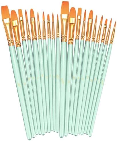 Nylon Paint Brushes 10 Pcs Acrylic Gouache Oil Paint Brush Set Oil