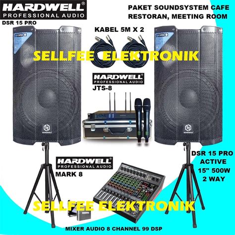 Jual Paket Soundsystem Speaker 15 Aktif Hardwell Dsr 15 Pro Mixer 8