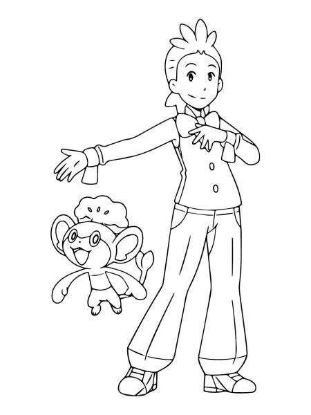 Cilan Pokemon Coloring Pages