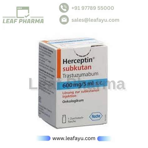 Herceptin subkutan Trastuzumabum 600 Mg/5 ml s.c. Injection at Rs 22510 ...