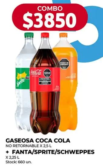 GASEOSA COCA COLA NO RETORNABLE X 2 5 L FANTA SPRITE SCHWEPPES X 2 25