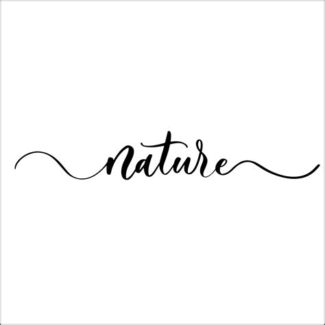 Nature hand lettering eco label sticker. 6529886 Vector Art at Vecteezy