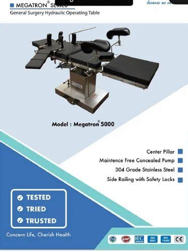 SS304 Hydraulic OT Table For Hospital Model Name Number Megatron