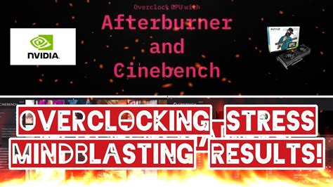 Overclock RTX 3060 With Afterburner And Cinebench R24 Stresstest