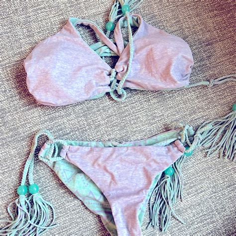 Victorias Secret Boho Reversible Bikini Set Gem