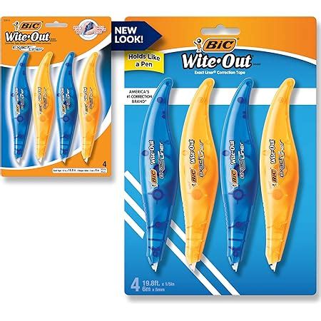 Bic Wite Out Cinta Correctora De L Neas Exactas Color Blanco