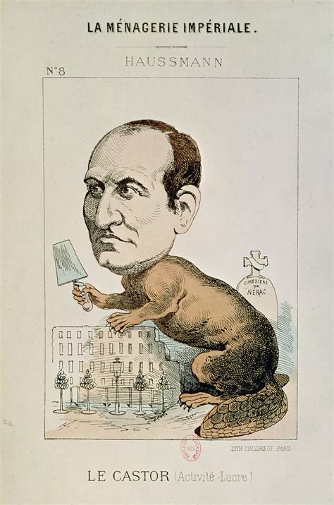 Caricature Of Baron Georges Eugene Haussmann 1809 91 As A Beaver