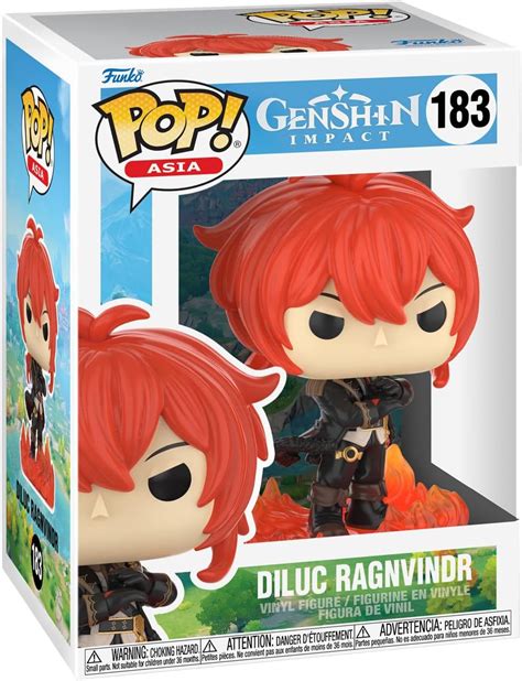 New Genshin Impact Funko Pop Diluc Keqing And Hilichurl Figures