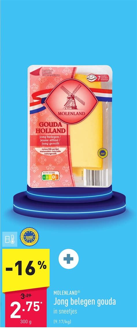 Molenland Jong Belegen Gouda 300g Promotie Bij ALDI