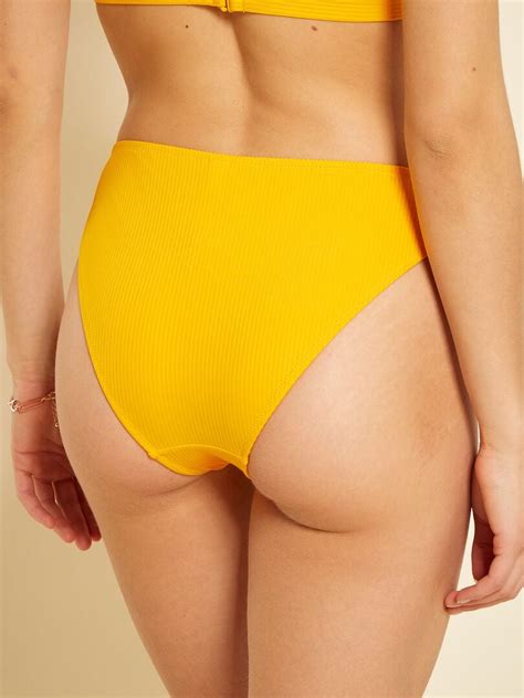 Braguita de bikini con canalé fino AMARILLO Kiabi 8 00