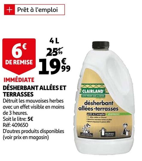 Promo Clairland désherbant allées et terrasses chez Auchan