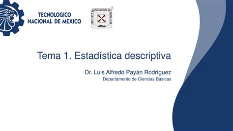 Tema Estadistica Descriptiva Tema Estad Stica Descriptiva Dr