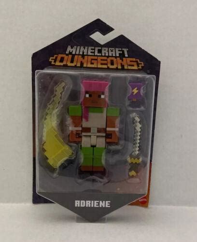 Minecraft Dungeons Adriene Action Figure Mojang New In Package Rare 4549034334