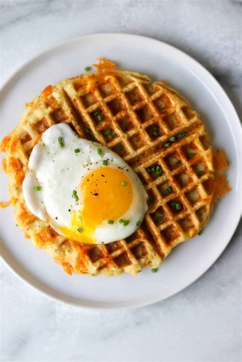 Cheesy Cauliflower Waffles The Healthy Epicurean