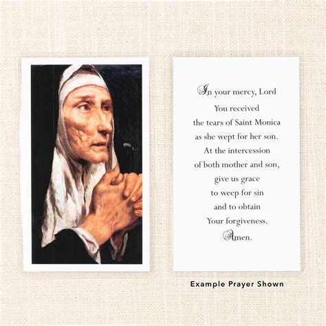 St. Monica Painting Personalized Prayer Cards | The Catholic Company®