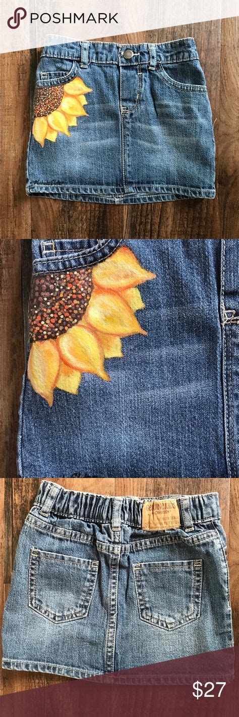 30 Ideas For Painting Sunflower Jeans In 2020 Painted Clothes