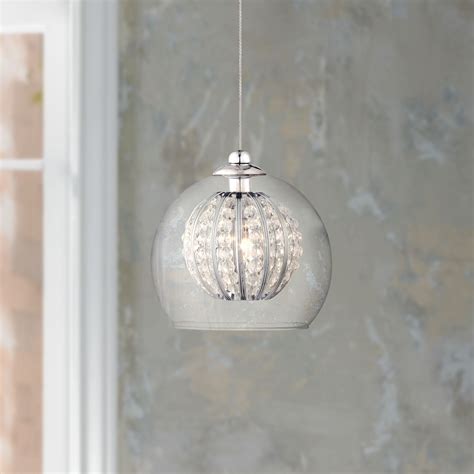 Possini Euro Design Chrome Mini Pendant Light 4 1 4 Wide Modern Clear