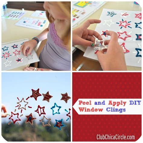 Diy Patriotic Window Cling Craft In 2021 Tween Crafts Diy Window