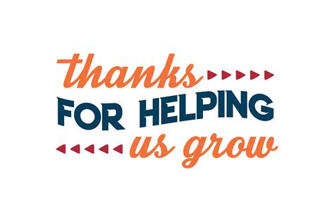 Thanks For Helping Us Grow Quote Svg Cut Graphic By Thelucky Creative