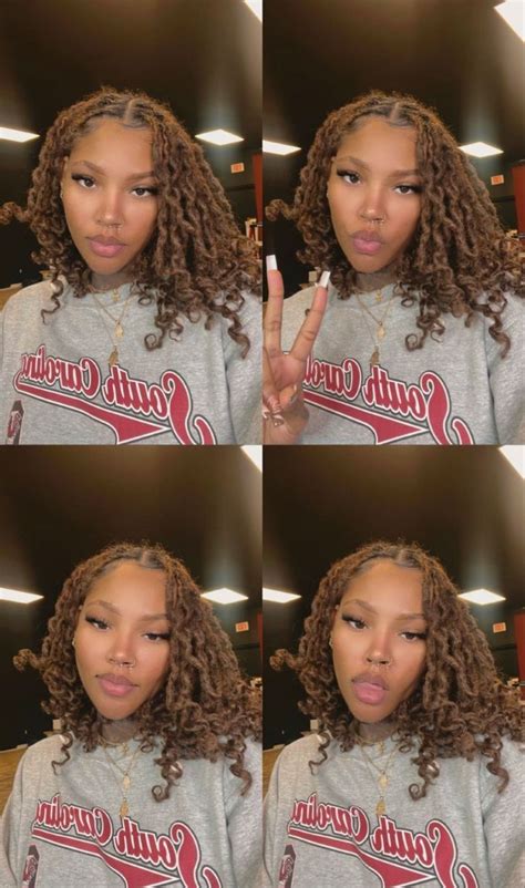 𝐏𝐑𝐄𝐓𝐓𝐘𝐁𝐋𝐔𝐍𝐓𝐙 Locs Hairstyles Short Locs Hairstyles Dyed Hair