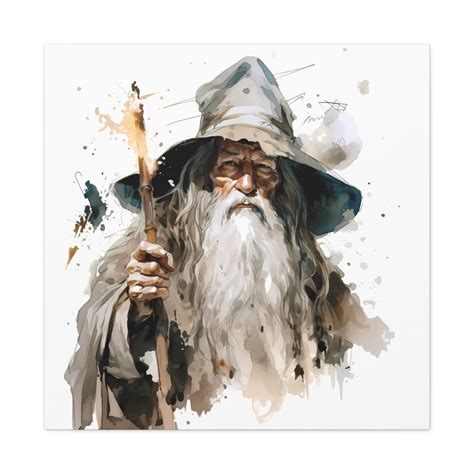 Gandalf the Grey Fan Art Print on Stretched Canvas Matte Canvas ...