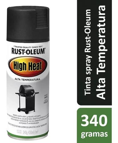 Spray Preto Fosco Alta Temp 650ºc Autoprimer rust Oleum