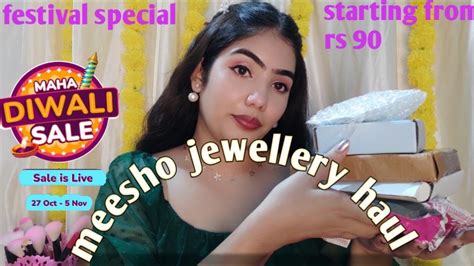 Meesho Jewellery Haul Starting From Rs90omg Festival Special