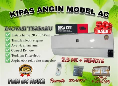 Kipas Angin Model Ac Pk Pakai Remote Model Shp Lazada Indonesia