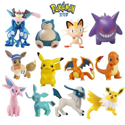 New Pokemon Cartoons Movie Anime Figure Gengar Pikachu Eevee Dragon Pet