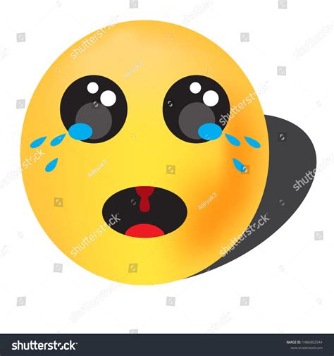 Crying Emoji Cute Look Stock Illustration 1486902944 | Shutterstock