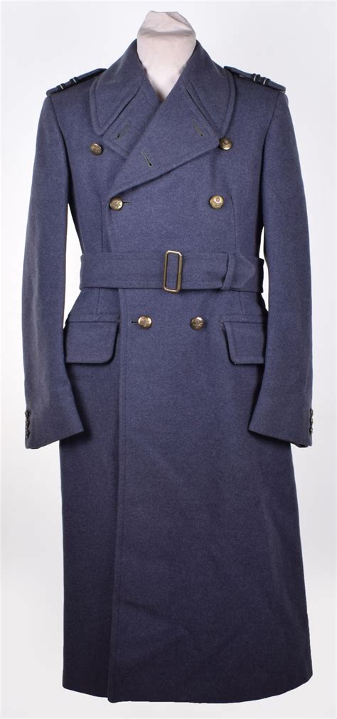 Ww2 Raf Officers Greatcoat Fine Quality Heavy Blue Wool Example With