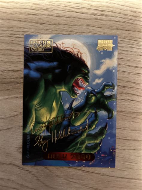 Fleer Marvel Masterpieces Gold Foil Signature Series Hulk