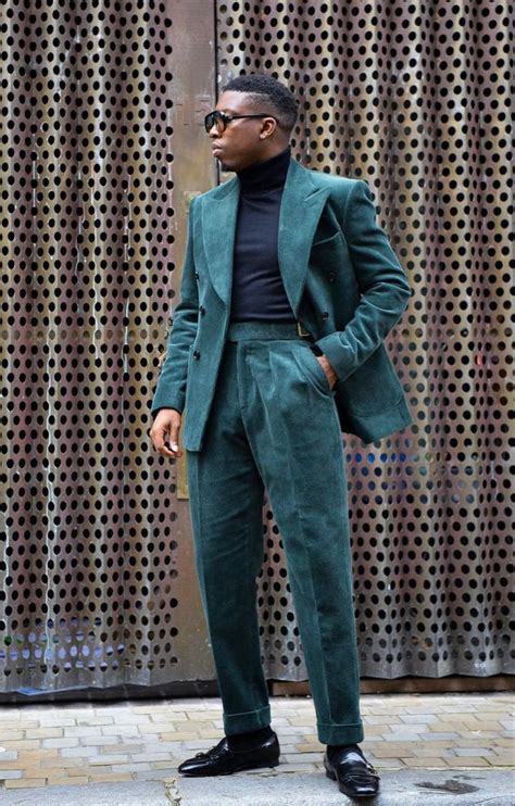 Gabriel Akinosho Black Outfit Men Teal Suit Classy Suits