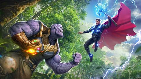 Thanos Vs Thor Avengers Wallpaper Marvel Spiderman Art Marvel Thor