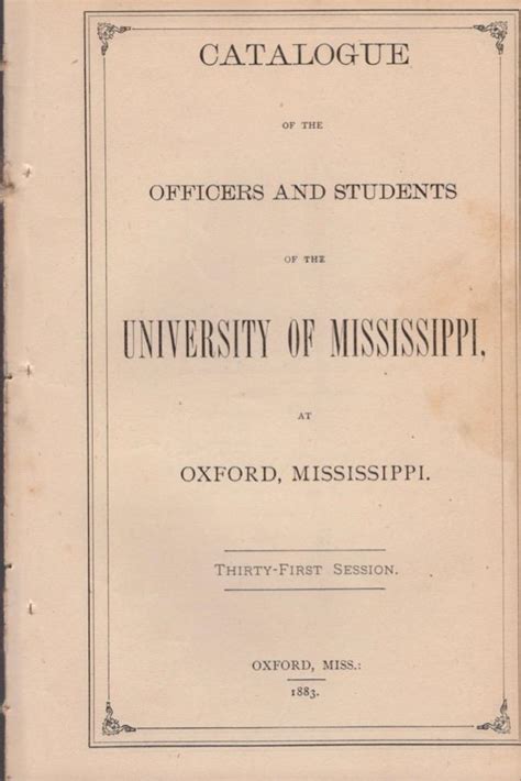 Catalogue of the Officers and Students of the University of Mississippi ...