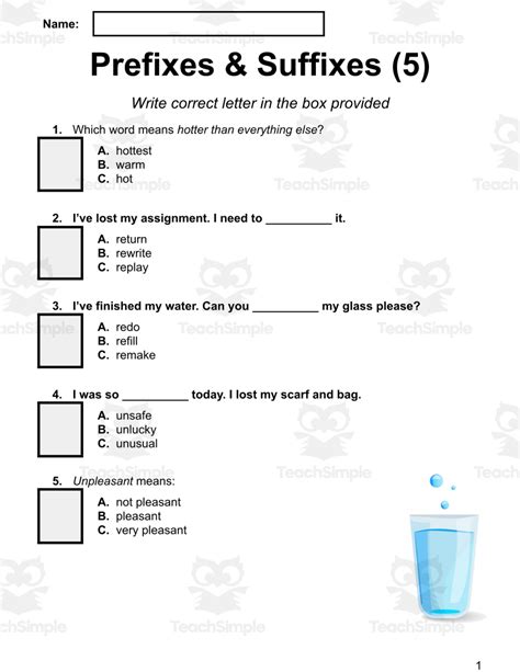 Prefixes And Suffixes Sample Lesson PDF By Teach Simple