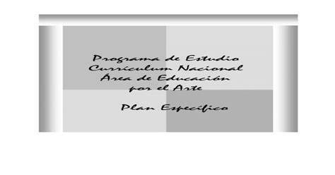 Programa De Estudio Curr Culum Nacional Rea De Educaci N La