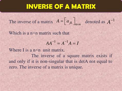 SOLUTION: Lecture 06 inverse of a matrix and matrix inversion method ...