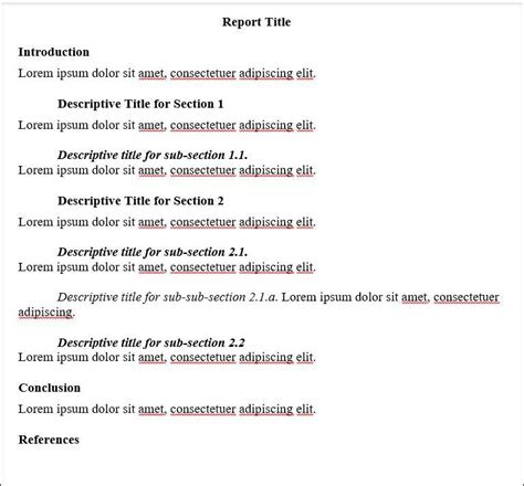 The Report Writing Format