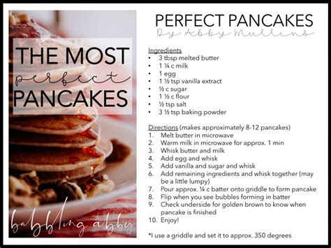 Perfect Pancake Recipe | Easy Homemade Pancakes - Babbling Abby