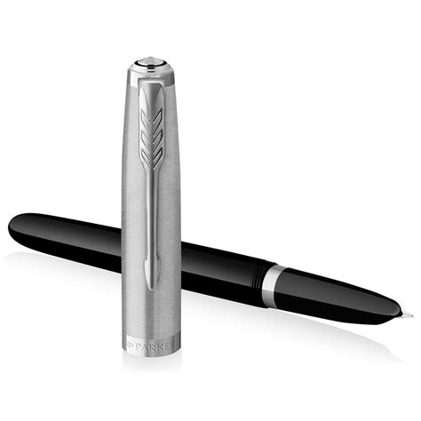 Parker 51 Fountain Pen - Black Resin Chrome Trim | 2123492 | The Online ...