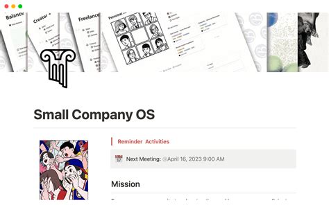 Notion Template Gallery Small Company Organizer Os