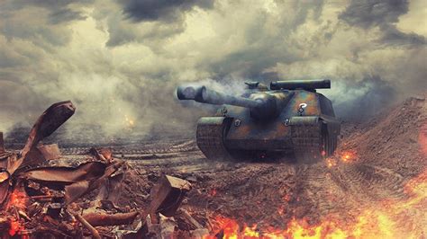 壁紙1366x768ワールドオブタンクス戦車AMX 50 Foch 155 ゲーム3Dグラフィックスダウンロード写真