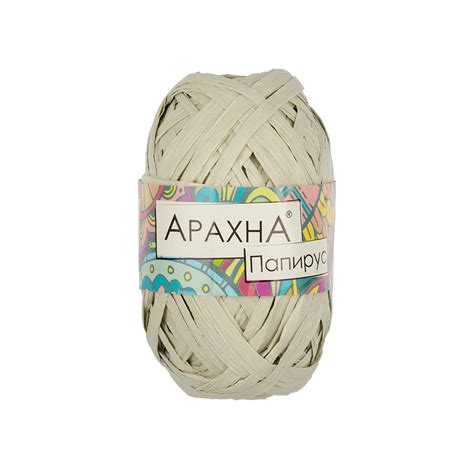 Пряжа ARACHNA "Papyrus" 100% целлюлоза 40 г ± 3 г 50 м №06 св.серый ...